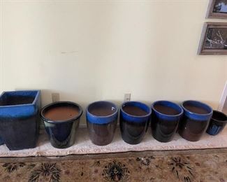 Blue pots