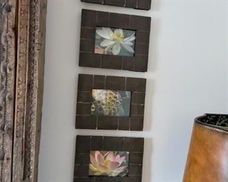 Flower art in heavy frames