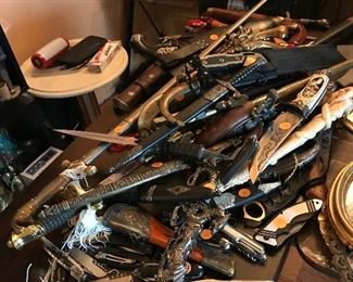 Large collection  knives 