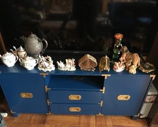 Oriental style blue cabinet 