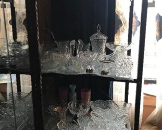 Crystals and folding metal shelves for sale