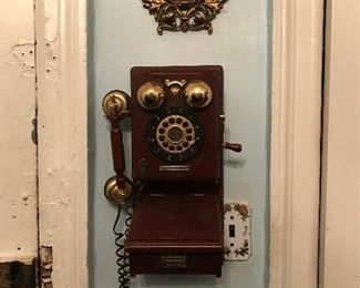 Wood wall phone 