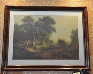 1850’s Style English Pastoral Framed Print!
