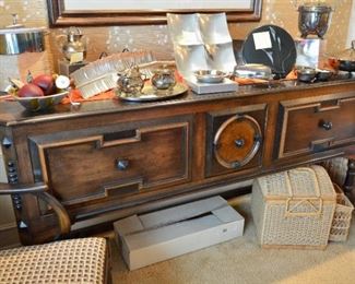 Berkey & Gay Dining Table & Buffet w/5 Chairs, 4 Leafs & Pads!