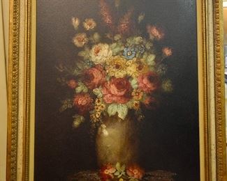 Early 1960s Original Floral Still Life Oil!