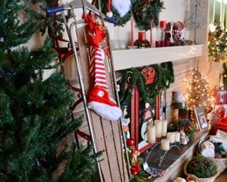 Sears Vintage Sled, Pencil Tree, Santa’s Best Hightop Stocking, Etc!!