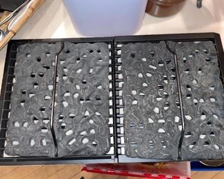 Vtg Jenn Air Cast Iron Stove Grates & Presses!