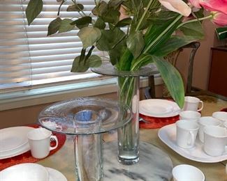 Blenko Hand Made Vases, Corelle Dinnerware!