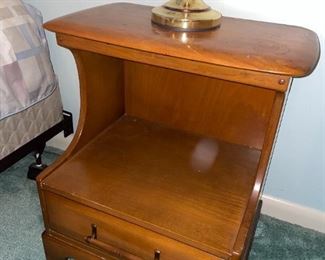 Vintage Pecan Bedroom Set: Triple Dresser, Tallboy Dresser, Night Stands, & Headboard!