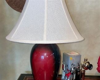 Beautiful Burgundy/Black Lamp!
