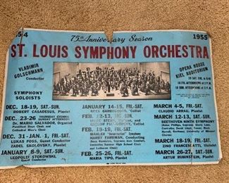 St. Louis Symphony Orchestra 1955 Poster!