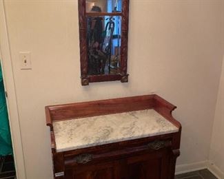 Vintage Marble Top Dry Sink!