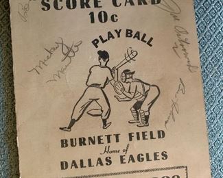 Baseball program signed by pro-baseball players