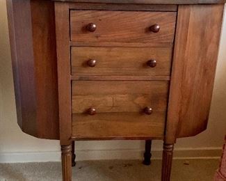 Martha Washington sewing cabinet, some damage to top