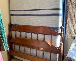 Maple Ethan Allen Full size/ Queen bed complete with rails and slats, 
