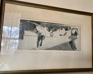 Robert Marsh, "The Reversed World of Arthur Ashe", Lithograph, signed and numbered