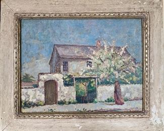 "Sherman Rose House" Monterey, California Original painting  by Lester Boranda (1886 - 1951)