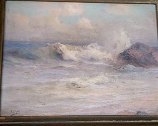 Angel Espoy (1879 - 1963, California)  seascape , original 