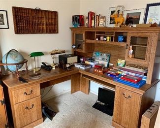 L-shaped desk, it's a steal but you gotta take it apart and get it downstairs