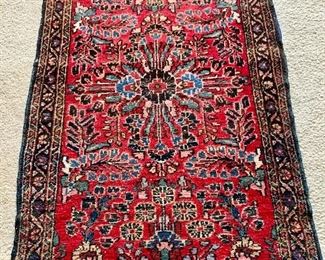 Vintage Persian Hamadan Rug, measures 4' 3" x 2'6"