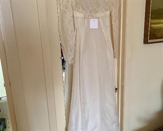 Wedding dress and veil