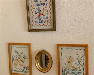 cute framed embroidery