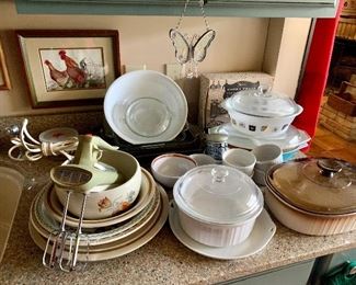Vintage Kitchen. Chickens, Corning etc (there is some duplication in kitchen photos- things got moved around a lot!)