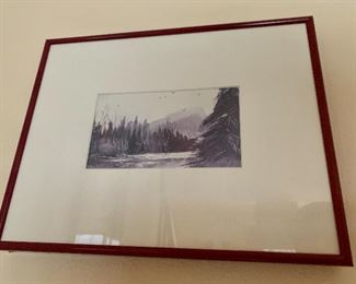 Don Clow signed watercolor "Bear Creek, Colorado" , 11 x 14 in frame