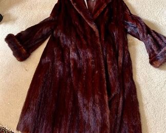 Red mink coat