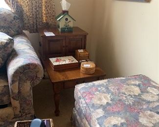 Lane sofa with ottoman , ottoman has storage and hinged lid