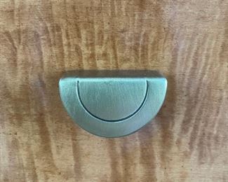 Lane Maple Burl Wood Chest with Art Deco style pulls. Measures 80" H x 42" W x 21" D. Photo 3 of 5.