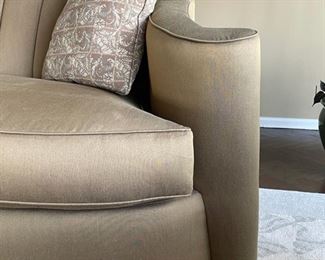 Sofa Pair: Larry Laslo for Directional Art Deco style tufted back sofa - 2 available. Each measures 78" W x 38" D. Photo 2 of 3.