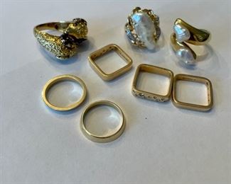 14K gold rings.