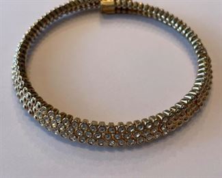"Diamond" studded choker.
