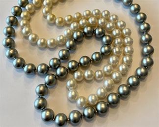 Double strand fresh water pearl necklace.