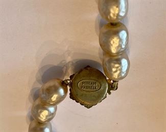 Vintage Miriam Haskell fresh water pearl necklace. Photo 2 of 2.