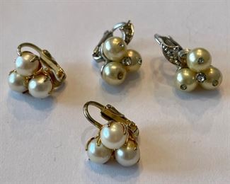 Vintage pearl earrings.