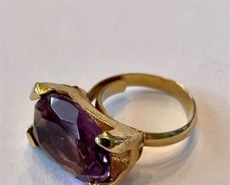 Amethyst ring.