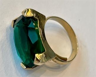 Emerald ring.