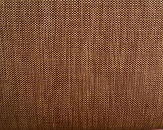 Set of 8 Parsons style upholstered dining chairs. Each measures 18" W x 21" D x 34" H. 20" seat H. Photo 3 of 4.