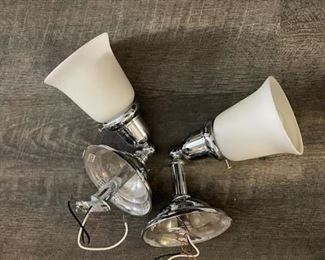 Set of 4 of Nickel finish sconces - 2 shown.