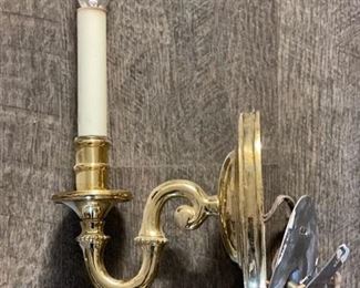 Pair of Brass sconces.