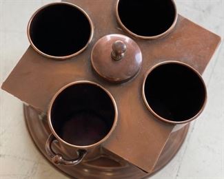 Copper four-bottle wine chiller. Photo 2 of 3.
