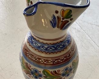 Italian ceramic pitcher. Photo 1 of 2.