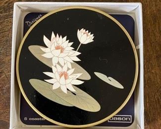 Set of 8 Lily coasters.