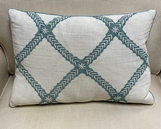 Ryan Studio lattice pattern down filled lumbar pillow.