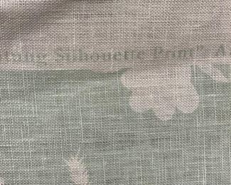 2 yards Schumacher "Shantung Silhouette" linen fabric in Mineral. 2+ yards Schumacher Silhouette Print linen fabric. Photo 3 of 3.