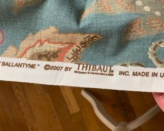 2+ yards of Thibaut "Ballantyne" fabric on bolt. Photo 2 of 2.