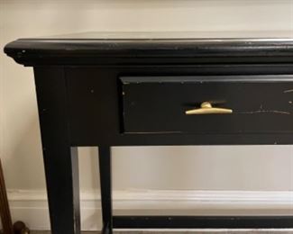 Ebony writing desk. Measures 44” W x 23” D. Photo 2 of 2.