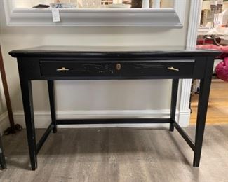 Ebony writing desk. Measures 44” W x 23” D. Photo 1 of 2.